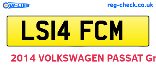 LS14FCM are the vehicle registration plates.