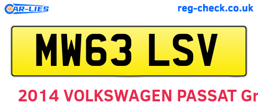 MW63LSV are the vehicle registration plates.