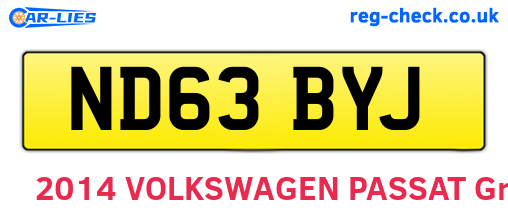ND63BYJ are the vehicle registration plates.