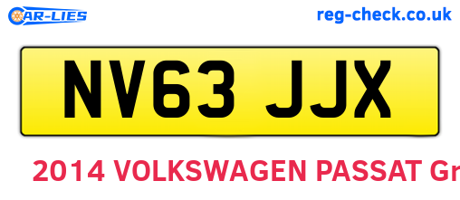 NV63JJX are the vehicle registration plates.