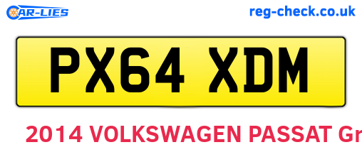 PX64XDM are the vehicle registration plates.