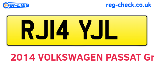 RJ14YJL are the vehicle registration plates.
