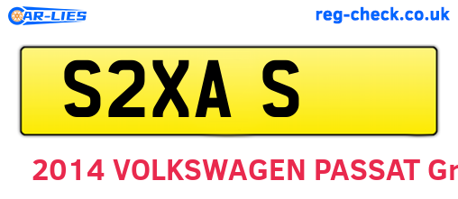S2XAS are the vehicle registration plates.