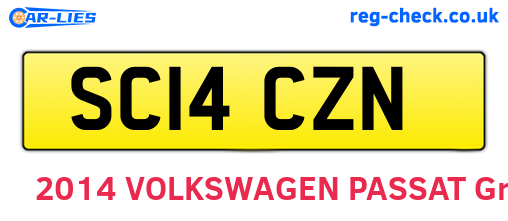SC14CZN are the vehicle registration plates.