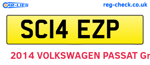 SC14EZP are the vehicle registration plates.