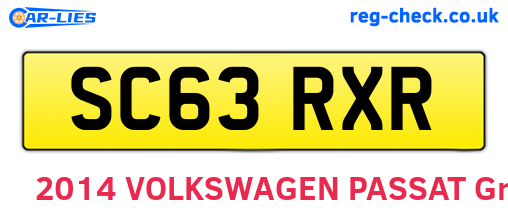 SC63RXR are the vehicle registration plates.