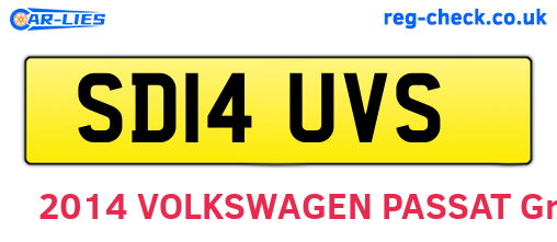 SD14UVS are the vehicle registration plates.