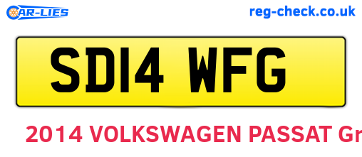 SD14WFG are the vehicle registration plates.