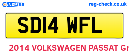 SD14WFL are the vehicle registration plates.