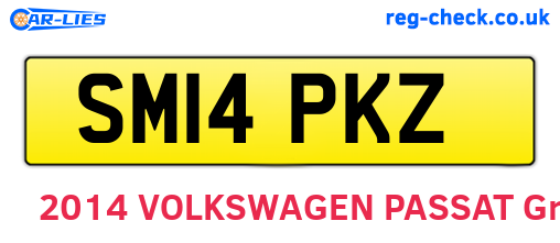 SM14PKZ are the vehicle registration plates.