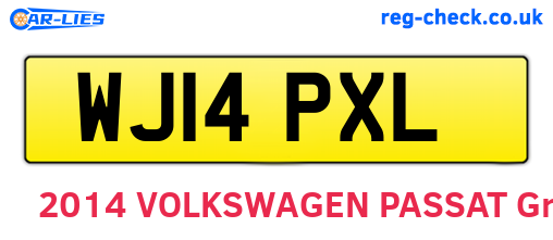 WJ14PXL are the vehicle registration plates.