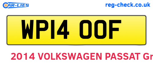 WP14OOF are the vehicle registration plates.