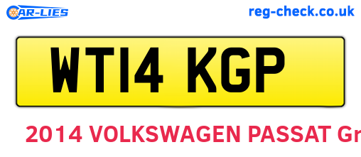 WT14KGP are the vehicle registration plates.