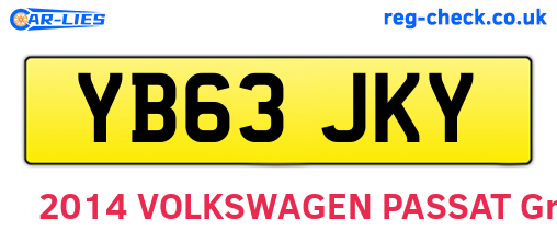 YB63JKY are the vehicle registration plates.