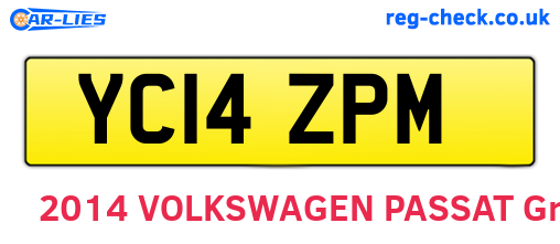 YC14ZPM are the vehicle registration plates.