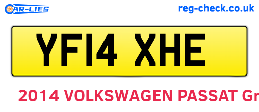 YF14XHE are the vehicle registration plates.