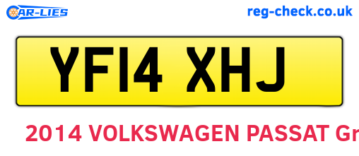YF14XHJ are the vehicle registration plates.