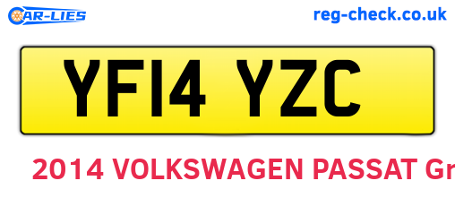 YF14YZC are the vehicle registration plates.