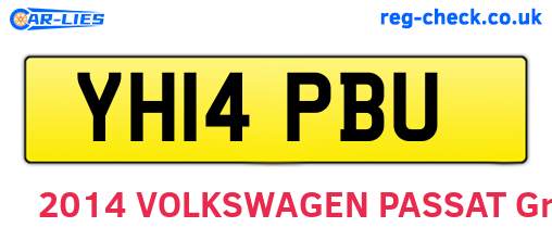YH14PBU are the vehicle registration plates.