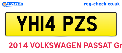 YH14PZS are the vehicle registration plates.