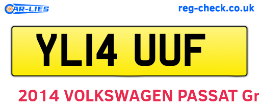 YL14UUF are the vehicle registration plates.