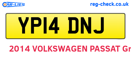 YP14DNJ are the vehicle registration plates.