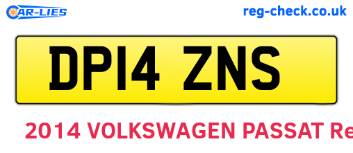DP14ZNS are the vehicle registration plates.