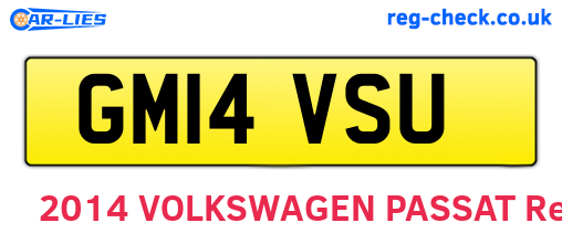 GM14VSU are the vehicle registration plates.