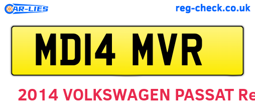 MD14MVR are the vehicle registration plates.