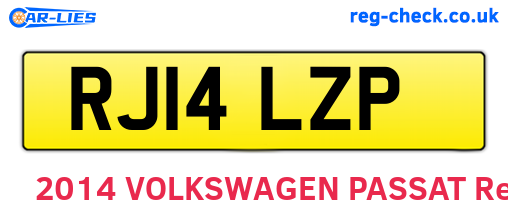 RJ14LZP are the vehicle registration plates.