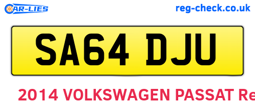 SA64DJU are the vehicle registration plates.