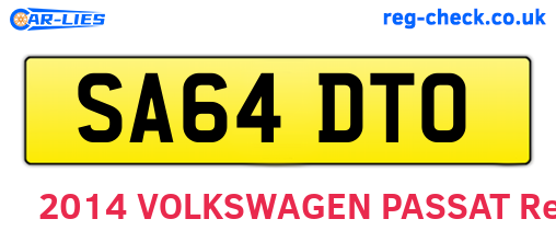SA64DTO are the vehicle registration plates.