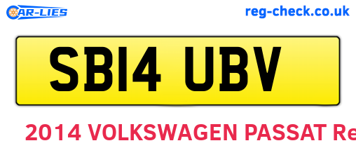 SB14UBV are the vehicle registration plates.