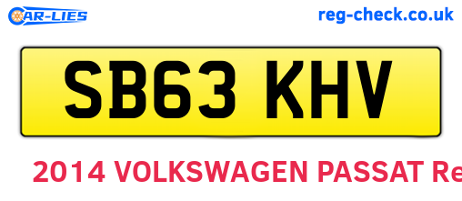 SB63KHV are the vehicle registration plates.
