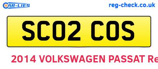 SC02COS are the vehicle registration plates.