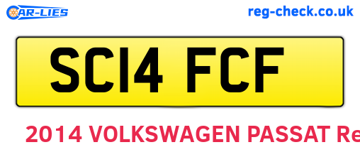 SC14FCF are the vehicle registration plates.