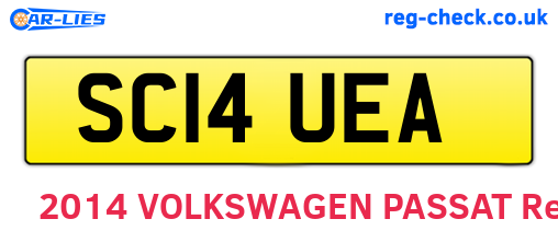 SC14UEA are the vehicle registration plates.