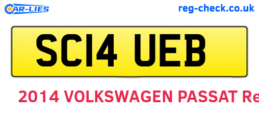 SC14UEB are the vehicle registration plates.