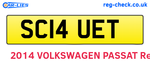 SC14UET are the vehicle registration plates.