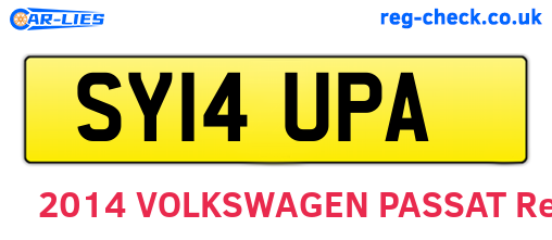 SY14UPA are the vehicle registration plates.
