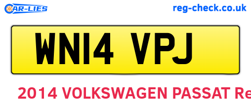 WN14VPJ are the vehicle registration plates.