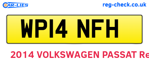 WP14NFH are the vehicle registration plates.