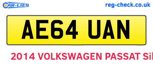 AE64UAN are the vehicle registration plates.