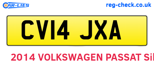 CV14JXA are the vehicle registration plates.