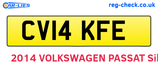 CV14KFE are the vehicle registration plates.