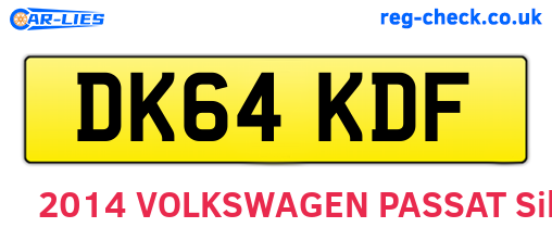 DK64KDF are the vehicle registration plates.