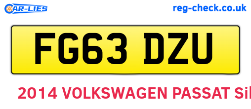 FG63DZU are the vehicle registration plates.