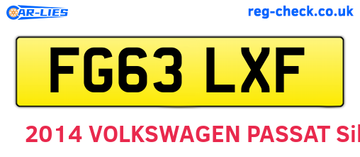 FG63LXF are the vehicle registration plates.