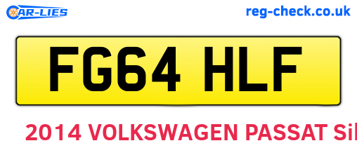FG64HLF are the vehicle registration plates.