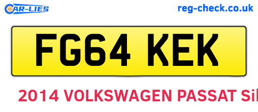FG64KEK are the vehicle registration plates.